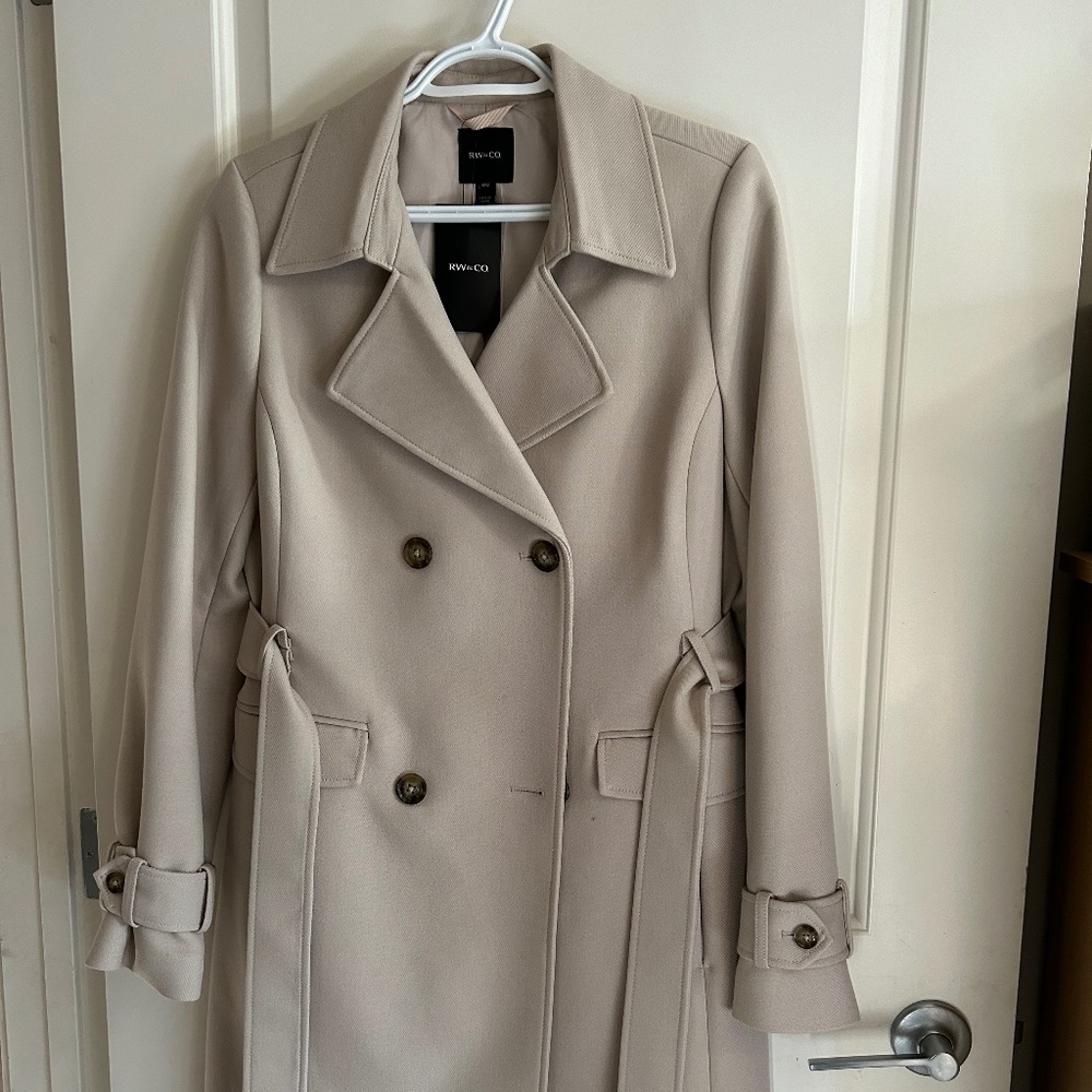 RW&CO. Cream Trench Coat